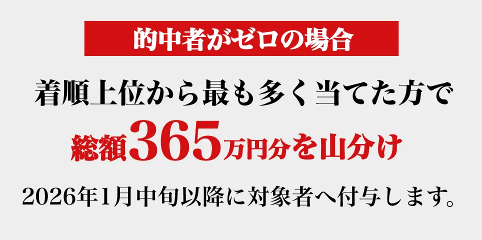的中者がゼロの場合