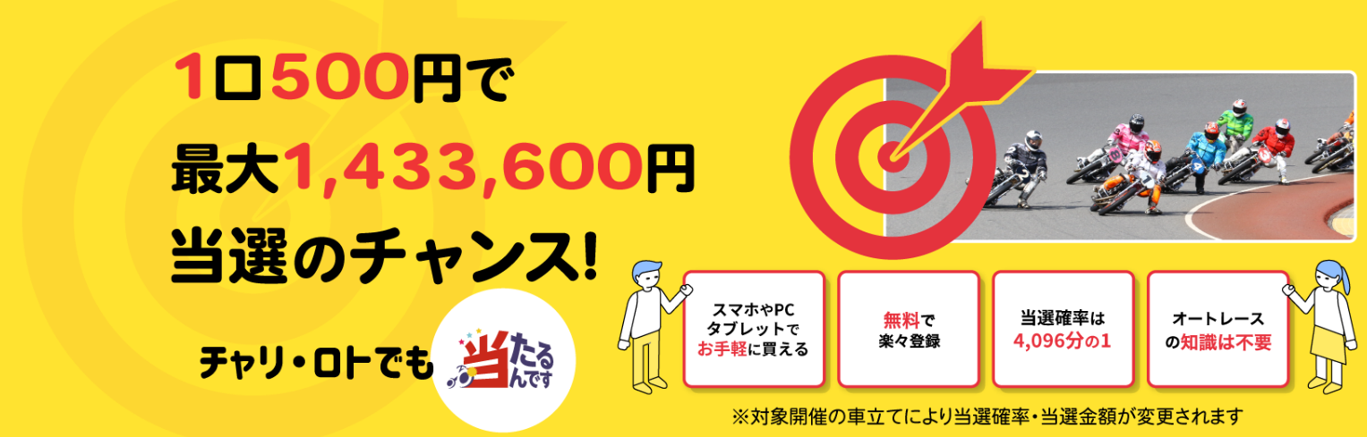 1口500円で高額当選のチャンス！